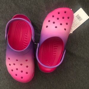 PNK & PURPLE OMBRÉ CROCS